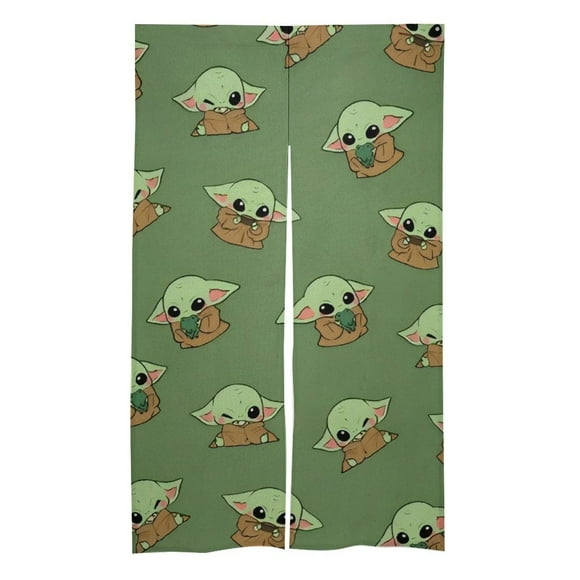 Yoda Cartoon children's door curtain partition dressing room decoration 86x143cm