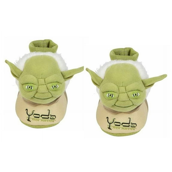 Yoda Jedi Master Character Dimensional Cuff Sock Slippers, Size 7/8