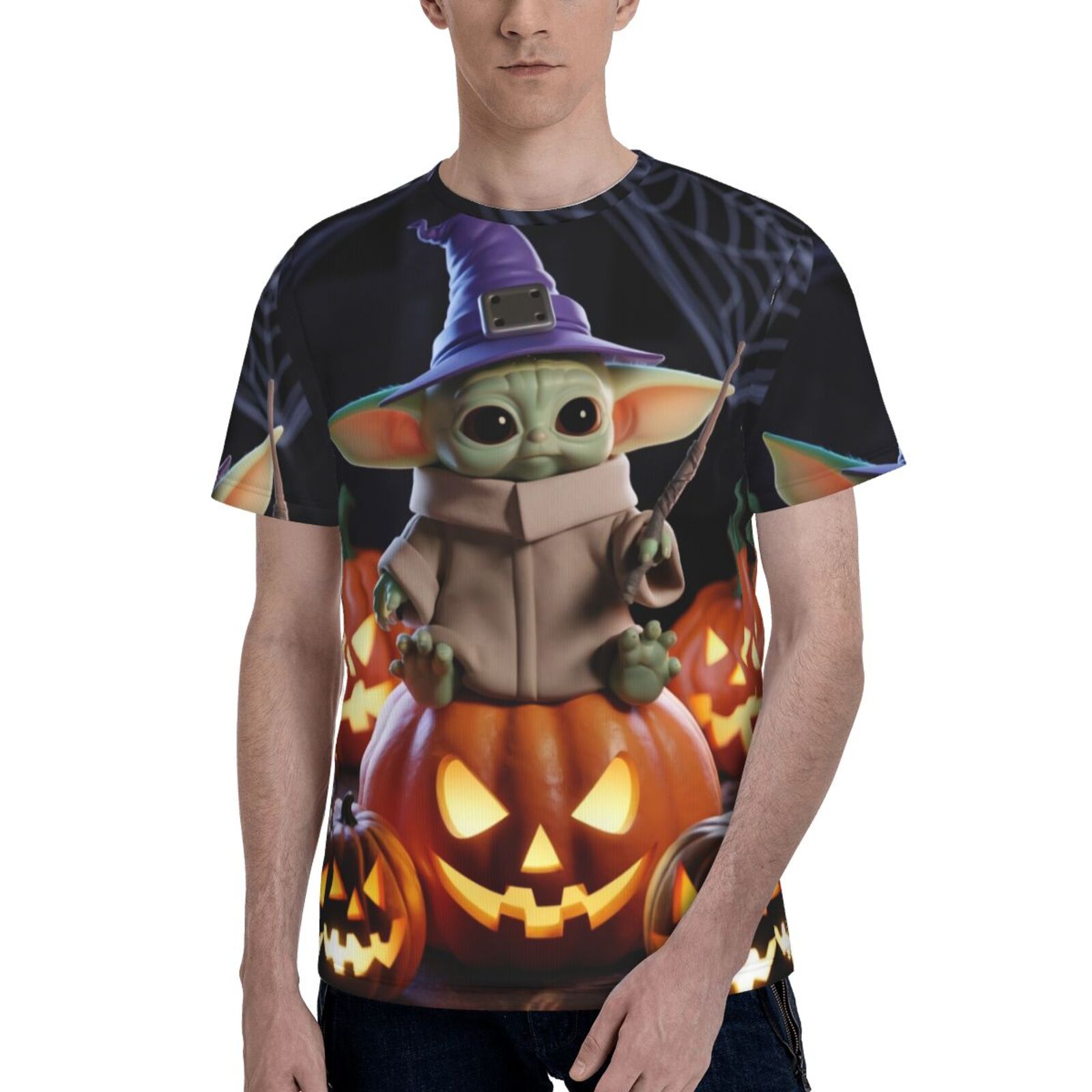 Yoda Men's T Shirt 3D Graphic Hip Hop Unisex Tees Tops Casual Stylish Crew Neck Short Sleeve