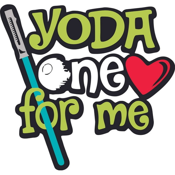 Yoda One For Me Star Wars Logo Cartoon Character Customized Wall Decal - Custom Vinyl Wall Art - Personalized Name - Baby Girls Boys Bedroom Decal Room Wall Art Sticker Decoration Size (40x35 inch)