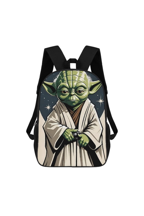 Yoda Backpack Middle Bookbag Laptop Lightweight Durable Bookbag Travel Back Pack for Women Men Teens 17 Inches