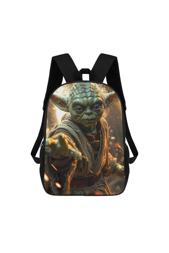 Yoda Backpack Middle Bookbag Laptop Lightweight Durable Bookbag Travel Back Pack for Women Men Teens 17 Inches