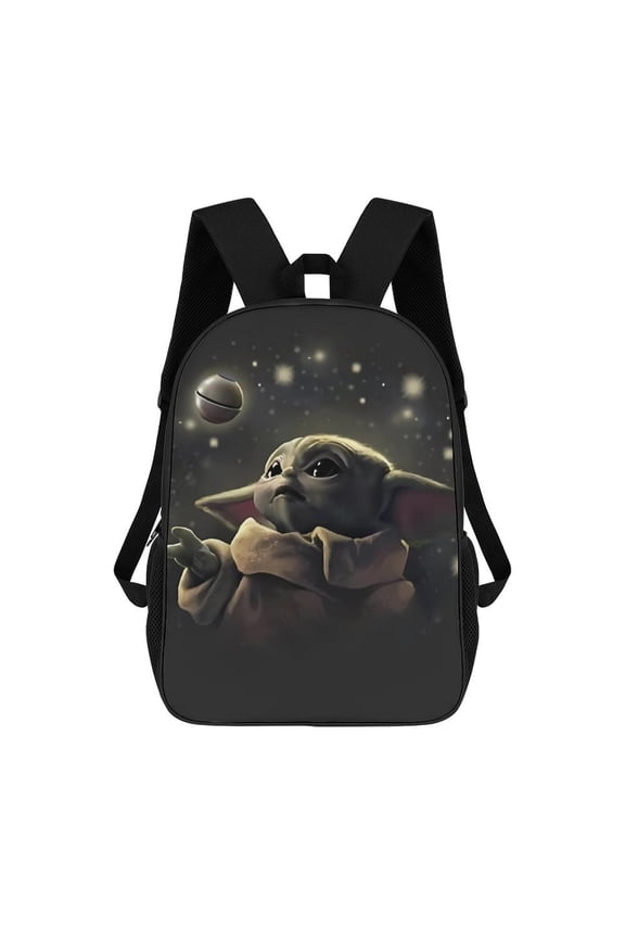 Yoda Backpack, Adjustable Shoulder Straps School Bookbag, Lightweight Durable Travel Back Pack 17 Inches