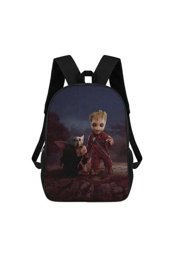 Yoda Backpack Middle Bookbag Laptop Lightweight Durable Bookbag Travel Back Pack for Women Men Teens 17 Inches