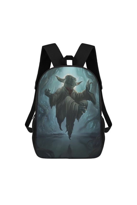 Yoda Backpack Middle Bookbag Laptop Lightweight Durable Bookbag Travel Back Pack for Women Men Teens 17 Inches