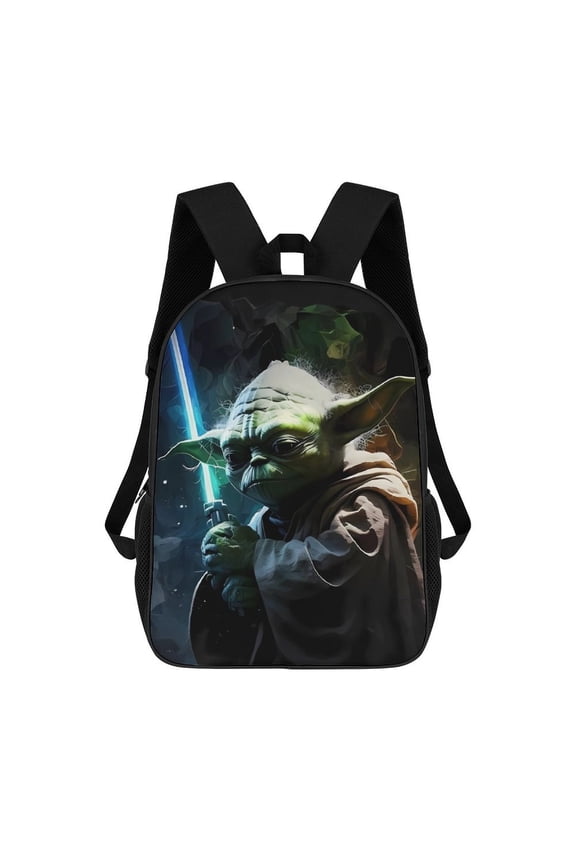 Yoda Backpack Middle Bookbag Laptop Lightweight Durable Bookbag Travel Back Pack for Women Men Teens 17 Inches
