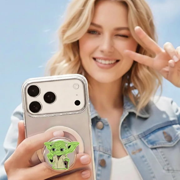 Yoda Star Wars Phone Grip, Phone Socket, Sci-Fi Movie Fan Gift, Gift For Lovers, Phone Accessory URENPG37