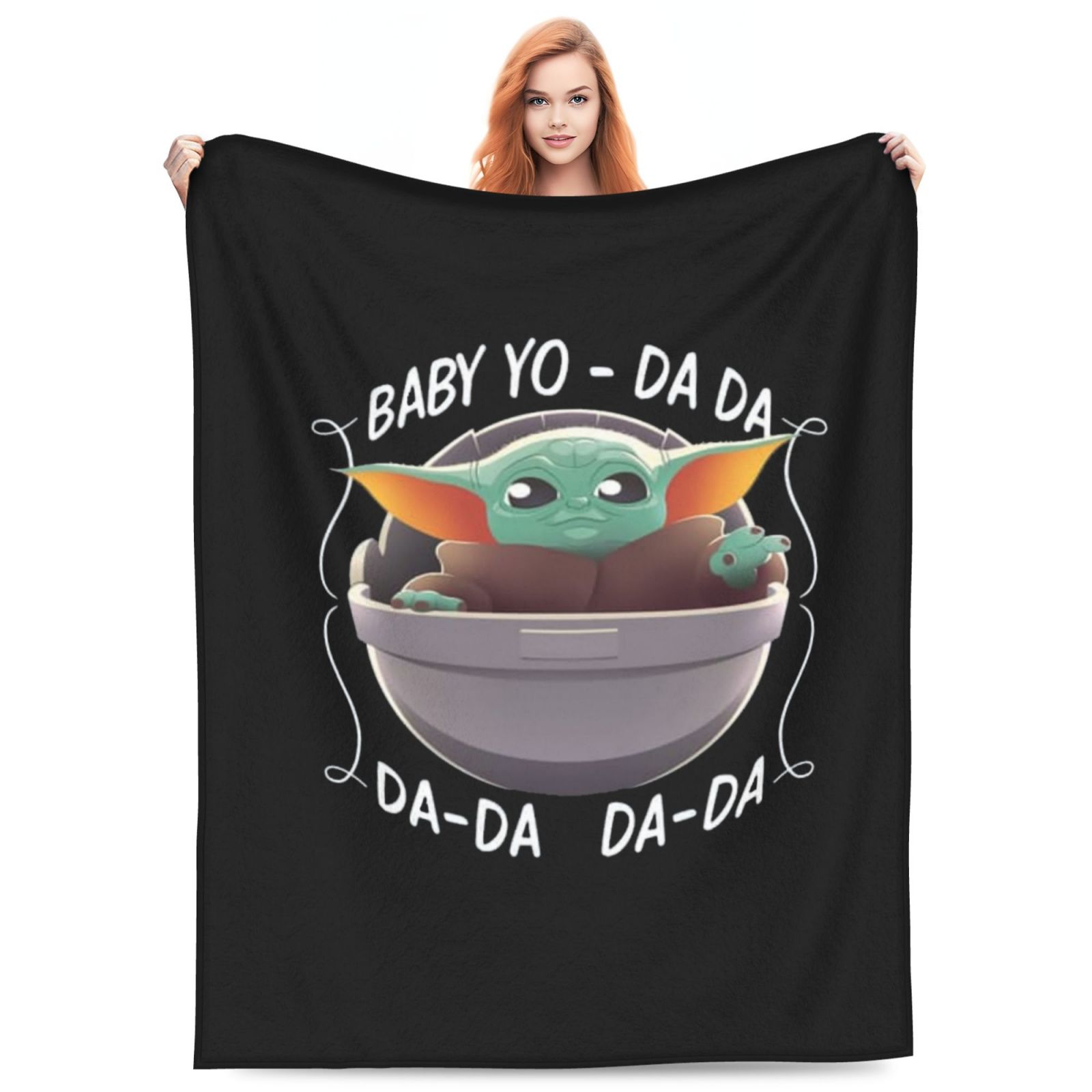 Yoda Throw Blanket Anime Cartoon Blanket Super Soft Blanket Warm