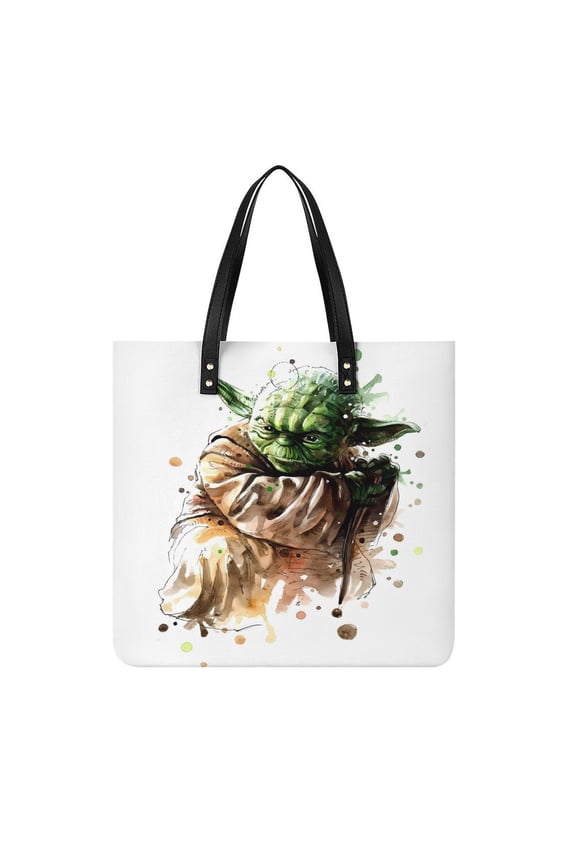 Yoda Handbags PU Leather Purses And Handbags For Girl Ladies Handle Shoulder Satchel Bag with Top Magnetic Snap Closure 39x39cm