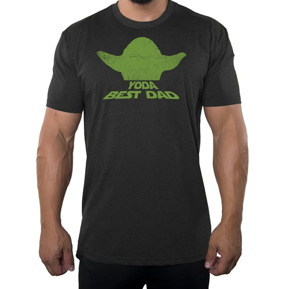 Yoda the Best Dad T-shirt, Men's Graphic T-shirts, Funny Dad Shirts - Charcoal MH200DAD S29 2XL