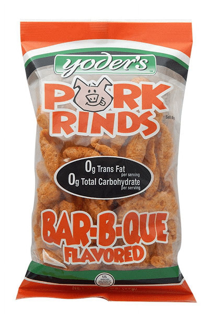 Yoder's BarBQue Pork Rinds (Chicharrones), 12Pack 3.5 oz. Bags