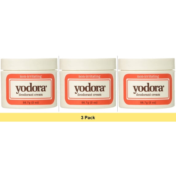 Yodora Deodorant Cream 2 oz - 3 Pack | Natural Odor Protection