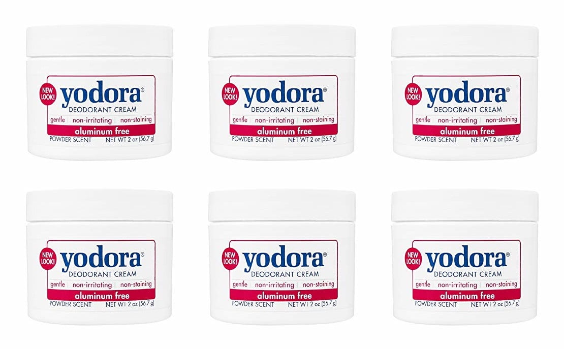 Yodora Deodorant Cream 2 oz (Pack of 6)