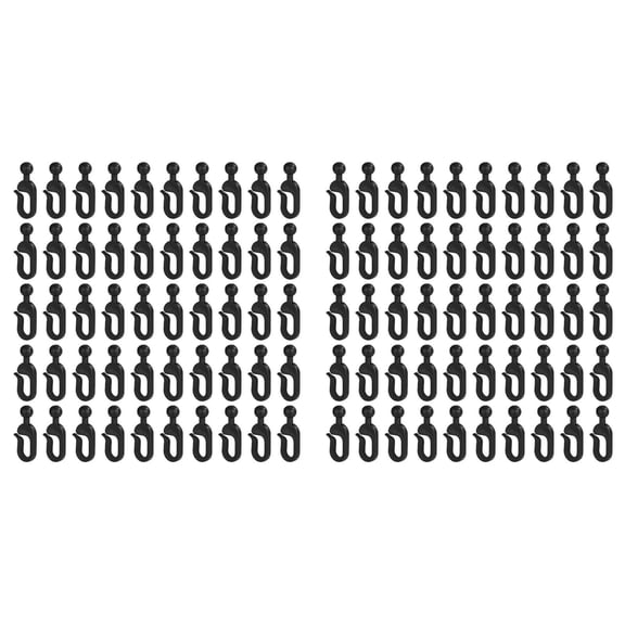 YoeXGDS 100PCS Sliding Curtain Hooks, Plastic Track Hooks for Gazebo, Net, Tent, Canopy, Outdoor Shade, Home and Hotel Curtains, Curtain Track Hooks Gazebo Accessories for Outdoor Hotel 1.6inch