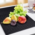 thumbnail image 1 of YoeXGDS 1PC Foldable Dish Drain Board Plastic Drain Boards, Dish Drainer Tray Large Dish Drainer Mat with Side Drop Slope Diversion Drainboard for Dish Rack Kitchen Counter 15.7x24 Inch, 1 of 8