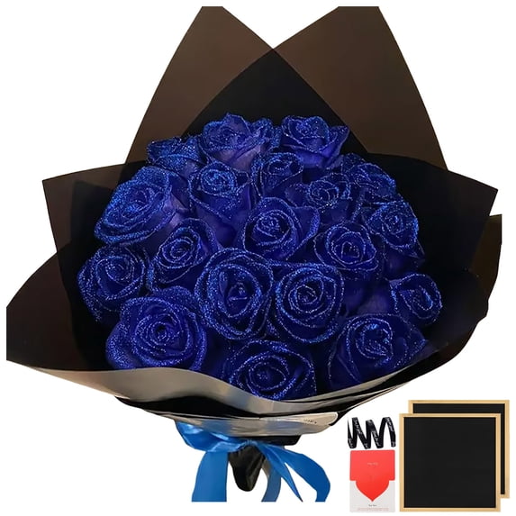 YoeXGDS 1PC Glitter Rose Bouquet, Artificial Rose Flowers Bouquet, Glitter Rose Bouquet Valentine's Day Gift, Artificial Glitter Rose Bouquet,Shiny Roses Bouquet Love Gift