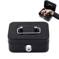 thumbnail image 1 of YoeXGDS 1PC Locking Steel Medium Box with Removable Tray and Key Lock, Portable Small Lock Box with Key, Key Lock Organizer with Handle for Home 4.5×2inch, 1 of 7