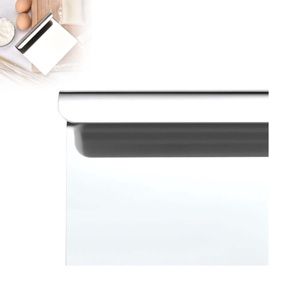 YoeXGDS 1PC Stainless Steel FoodScrapers, Foodshovel Spatula, Cutting-board Scraper, Scrape, Dough Cutter Tool, with Flat Bottom for Cutting Board, Griddle, Containers, Serving 5.5inch