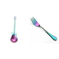 thumbnail image 1 of YoeXGDS 2PCS Rainbow Fork and Guitar Spoons , 7inch Rainbow Flatware Stainless Steel Forks, Cake Forks Spoons , Table Forks,Dessert Fork, Silverware Flatware Fork, 1 of 8