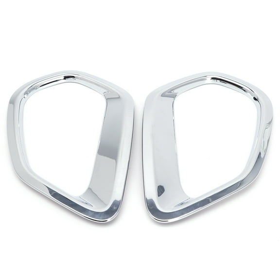Yoetaun 2 Pieces Car Back Rear Fog Light Lamp Cover Trim For 20 Silver