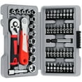thumbnail image 1 of Yoetaun 48Pieces 1/4 Socket Wrench Ratchets Set Hexagonal Auto Repair Tool Wrench Ratchets Set Handle Professional Work Hand Tool, 1 of 9