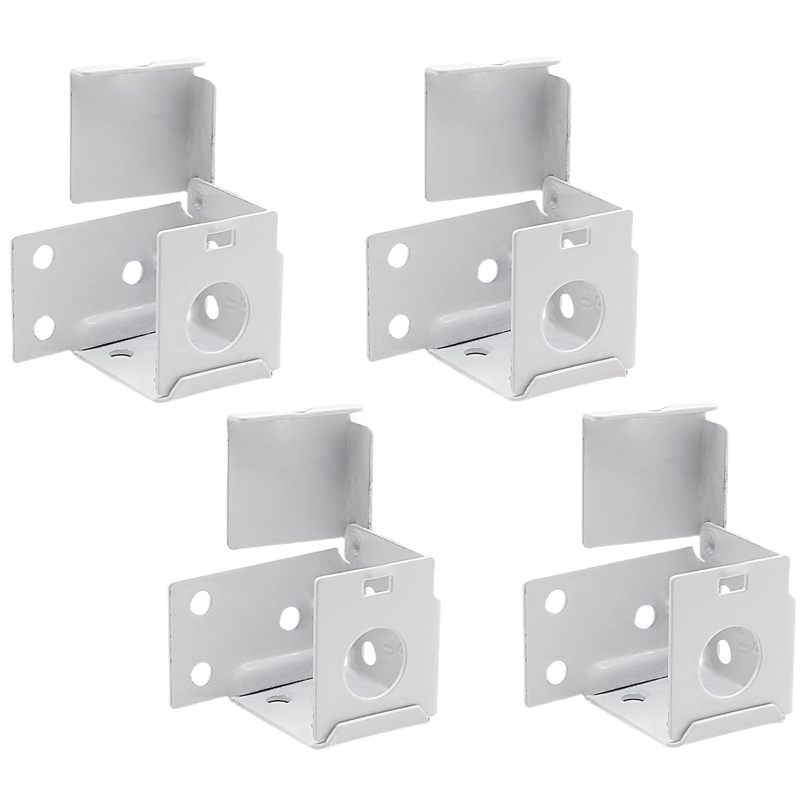 Yoetaun 4Pieces White Metal Blind Mounting Brackets for 1 Inches Window ...