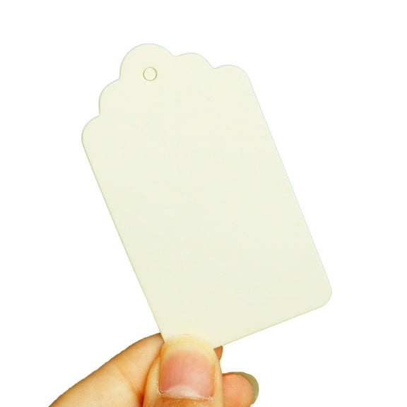 Yoetaun 50x Gift Tages with Hole Name Place Cards Hanging Sign Tages Tages Party Favor Paper Tages for Christmas Present Beige