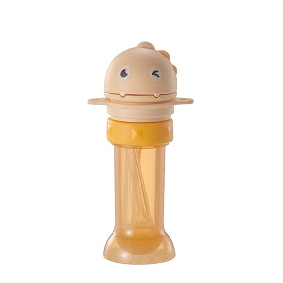 Yoetaun Baby Straw Water Bottle with Straw Portable Bottle Cover Sip Straw Lid Spillproof Bottle Adapter for Toddlers Yellow