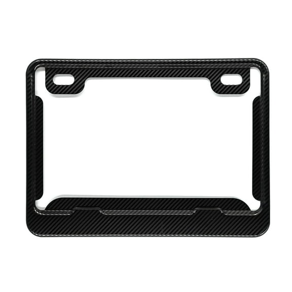 Yoetaun Carbon Fiber Texture Texture License Plate Frame,Carbon Fiber Texture Texture Cloth Wrapped Holder, Black Stainless Stee