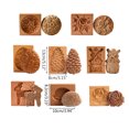 thumbnail image 1 of Yoetaun Cookie Mold Cutter Funny Wooden Cookie Molds for Baking Cookie Mold Pine Cones Rose for Cookie Color B, 1 of 1