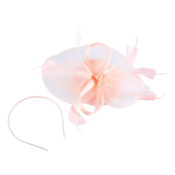 Yoetaun Elegant Fascinator Hat Pillbox Hat for Women Cocktail Tea Party Headwear Exquisite French Fascinator for Wedding Champagne