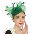 thumbnail image 1 of Yoetaun Elegant Fascinator Hat Pillbox Hat for Women Cocktail Tea Party Headwear Exquisite French Fascinator for Wedding Dark Gray, 1 of 7