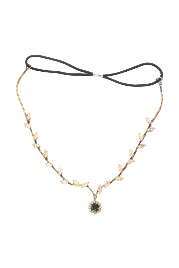 Fairy Forehead Chain Jewelry Women Photography Theme Forehead Chain Shinning Headpieces with Pendant Gold