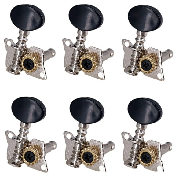 Yoetaun Guitar Knobs Key for Acoustic Electric Guitar 3L Guitar String Tuning Pegs Guitar String Tuner Guitar Machine Head Black 2