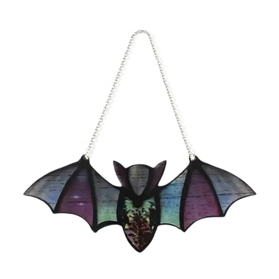 Yoetaun Halloween Bat Window Hanging Acrylic Bat Wall Hangings Decoration Art Green