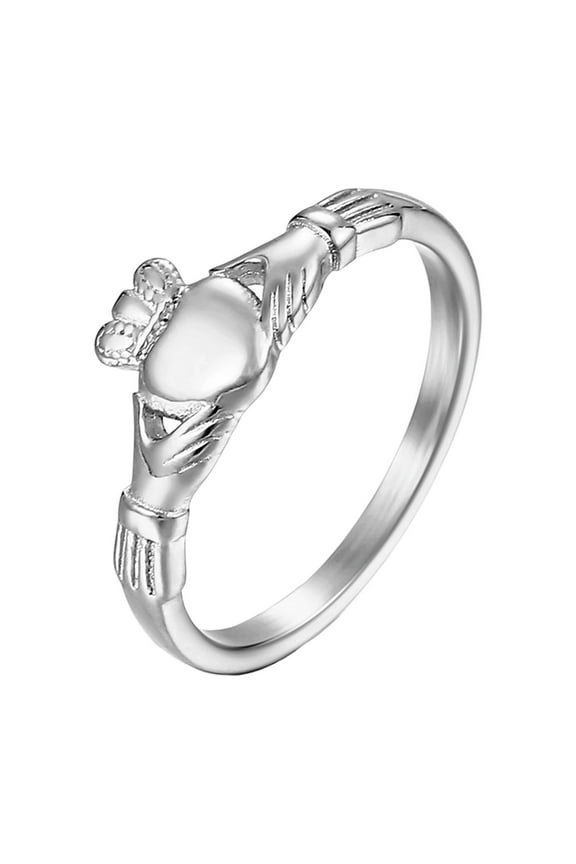 Irish Claddagh Designs Wedding Bands Symbolizing Friendship and Loyalty Crafted In Gold Tone Steel for Couples Color 3