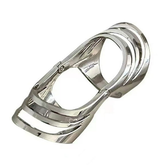 Yoetaun Retro Hollow Rings Fashion Punk Joint Finger Ring Statement Jewelry Wide Wrap Ring Gift for Men Women