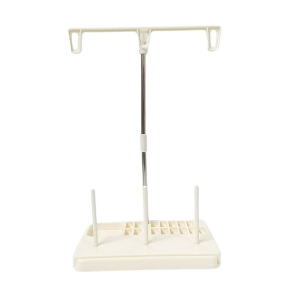 Yoetaun Sewing Thread Holder 3 Spool Thread Holder Stand Thread Bobbin Holder for Domestic Sewing Machine & Embroidery Machine Creamy White