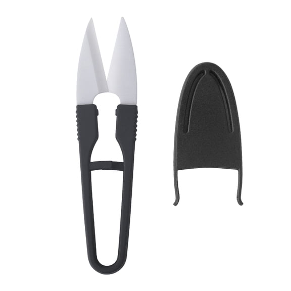 Yoetaun Shape Scissors ith Cover Practical Ceramic Yarn Thread Cutter Small Fishing Trimmer -stitch Shear Trimmer