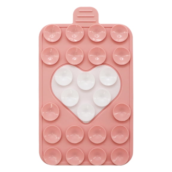 Yoetaun Silicones Suctions Phone Case Adhesive Mount Handsfrees, Strong Grip Holder for Selfie & Video for Most Model Phone Pink1 White