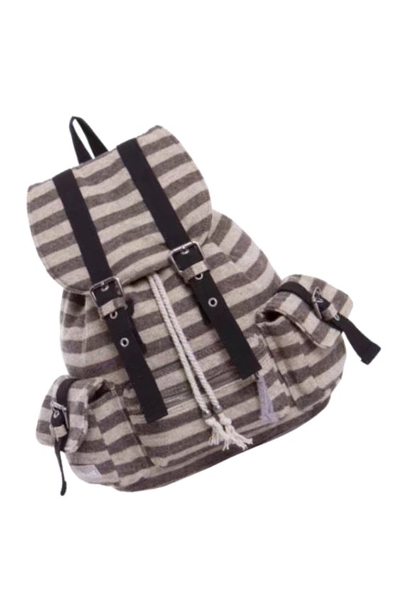 Student School Backpack Korean Styles Travel Backpack Knapsack Retro Stripes Knapsack Large Capacity Casual Daypacks Color 2
