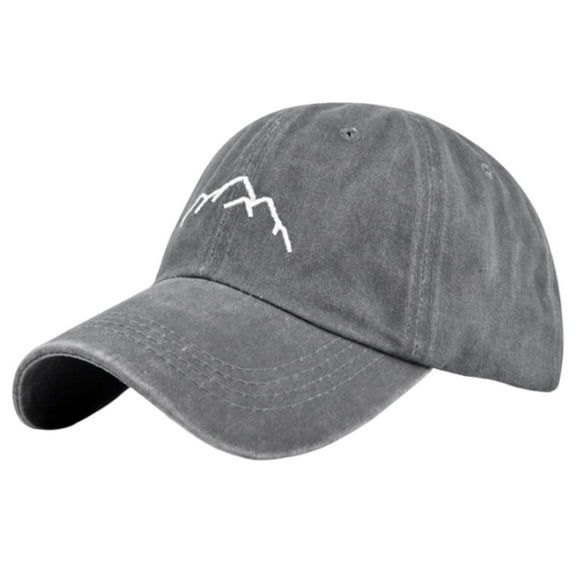 Yoetaun Sunproof Baseball Caps Embroidery Mountain Visor Hat for Travel Adult Outdoor Adjustable Cycling Hiking r Sun Hat Grey