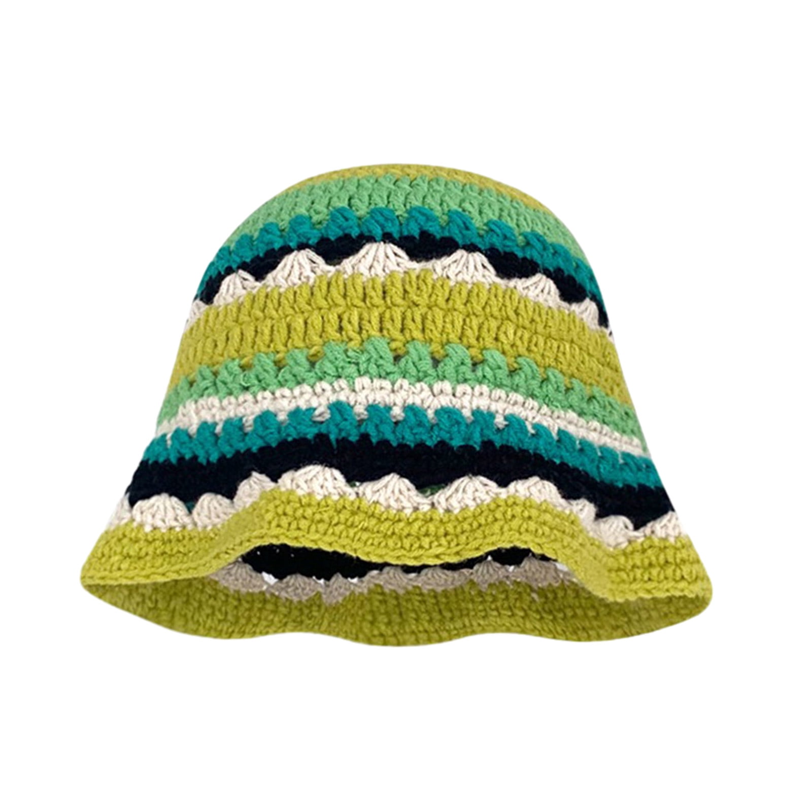 Women Ethnic Stripe Colorblock Strap Sunproof Hat main image 1