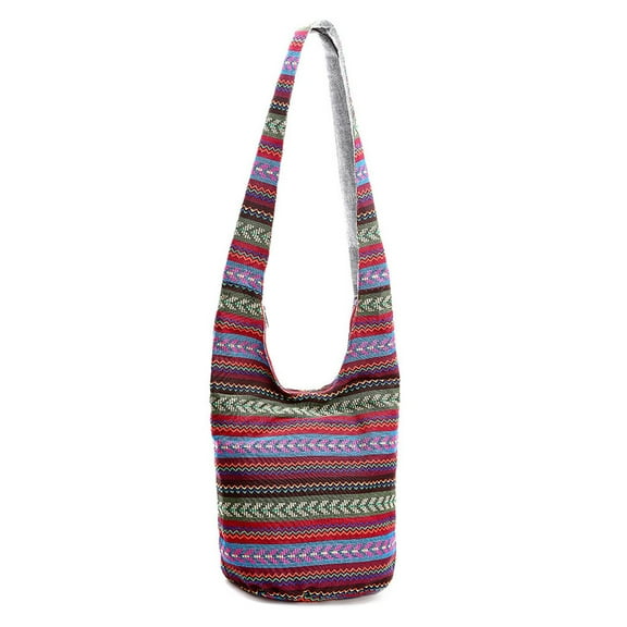 Yoetaun Women Hippie Shoulder Bags Fringe Large Purses Ethnic Handbag Travel Bag Wine Red