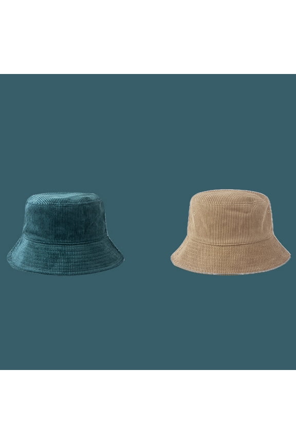 Women Men Winter Warm Corduroy Velvet Bucket Hat Ribbed Striped Solid Color Harajuku Wide Brim Sunscreen Fisherman Pink