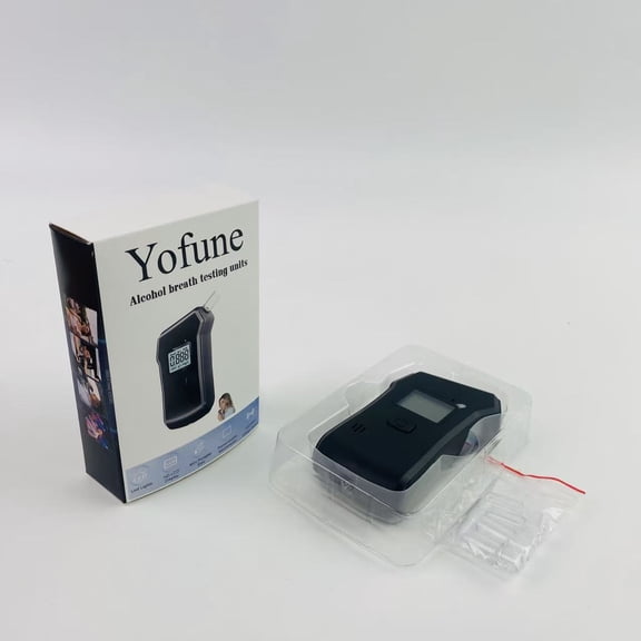 Yofune Alcohol breath testing units,Breathalyzer, 2026 Upgraded Professional-Grade Accuracy Alcohol Tester with LCD Digital Display, Breathalyzers (5 Mouthpieces)