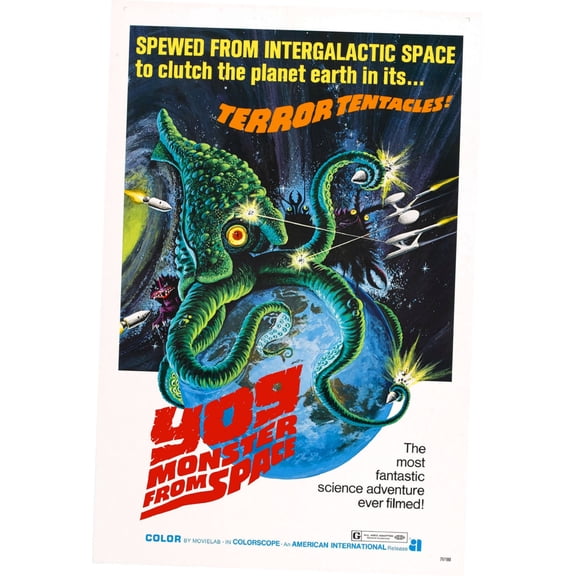 Yog The Monster From Space Movie Poster Metal Sign 8inx 12in Metal Print 8x12 Square Adults AB Posters
