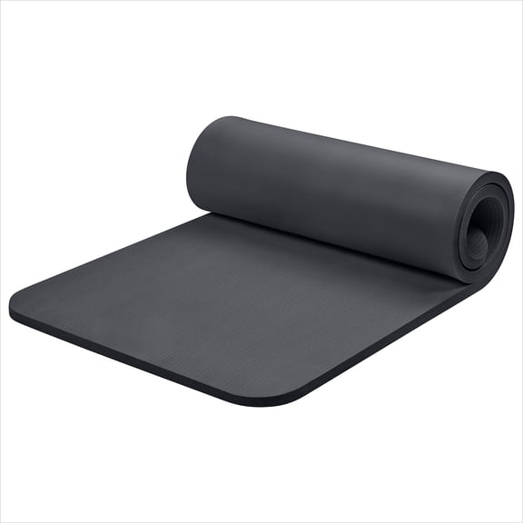 Yog Thick w/Nylon Strap for MenWomNon Slip Exercise Mat for Home Yoga, Pilates, Stretching, Floor & Fitness Workouts