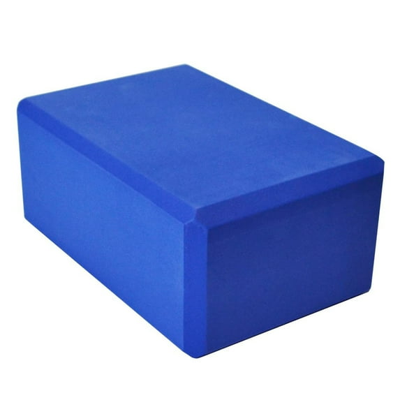 Yoga Accessories Foam 4 Inch Thick Rectangular Yoga Block, Blue