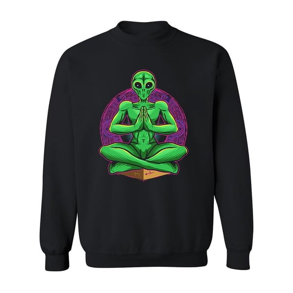 Yoga Alien Sweatshirt Men -Image by Shutterstock, Male Small